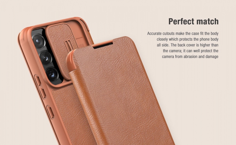 Bao Da Samsung Galaxy S22 Plus Hiệu Nillkin Qin Pro Leather Case được làm bằng da và nhựa cao cấp polycarbonate khá mỏng nhưng có độ bền cao, cực kỳ sang trọng khi gắn cho chiếc điện thoại của bạn.